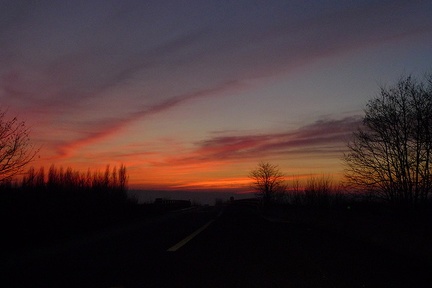 Coucher de soleil près de Sens