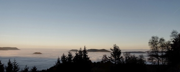 Mer de nuages sur la plaine d'Alsace à Orbey